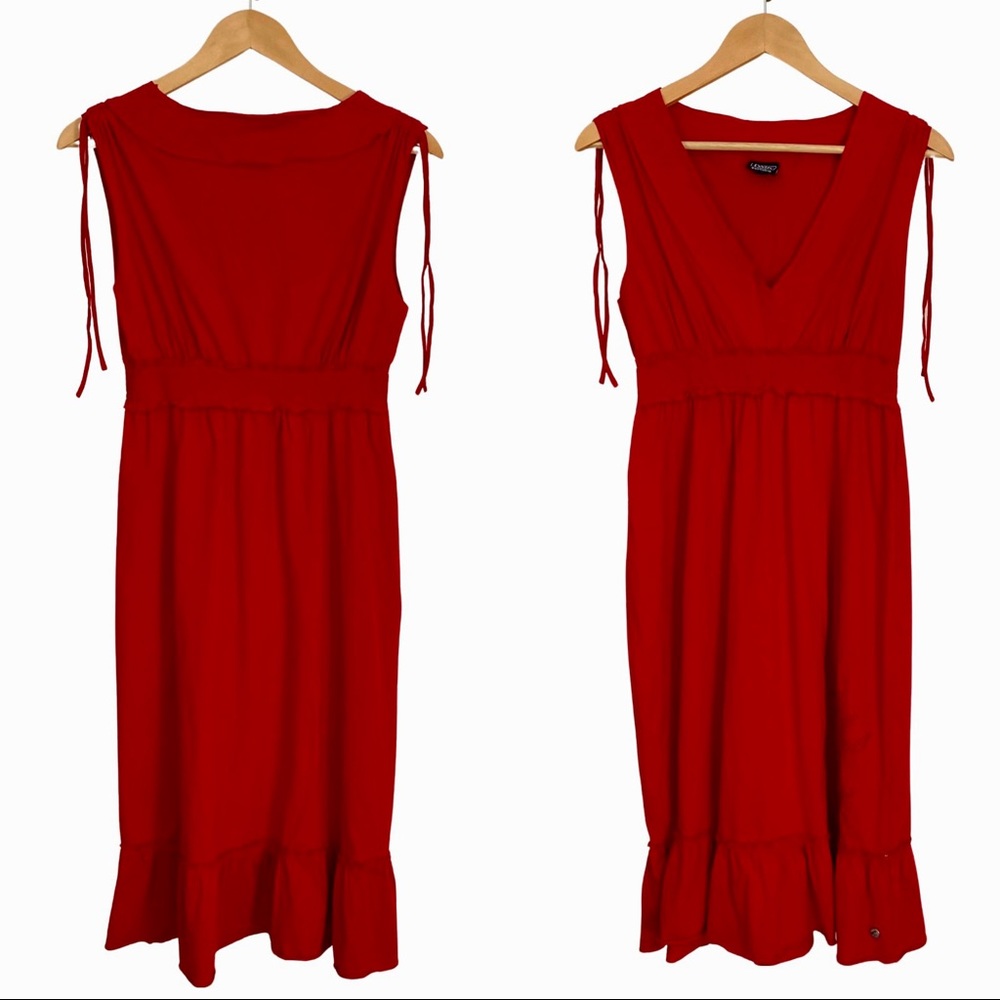 Cotton-Jersey Midi Dress (L)